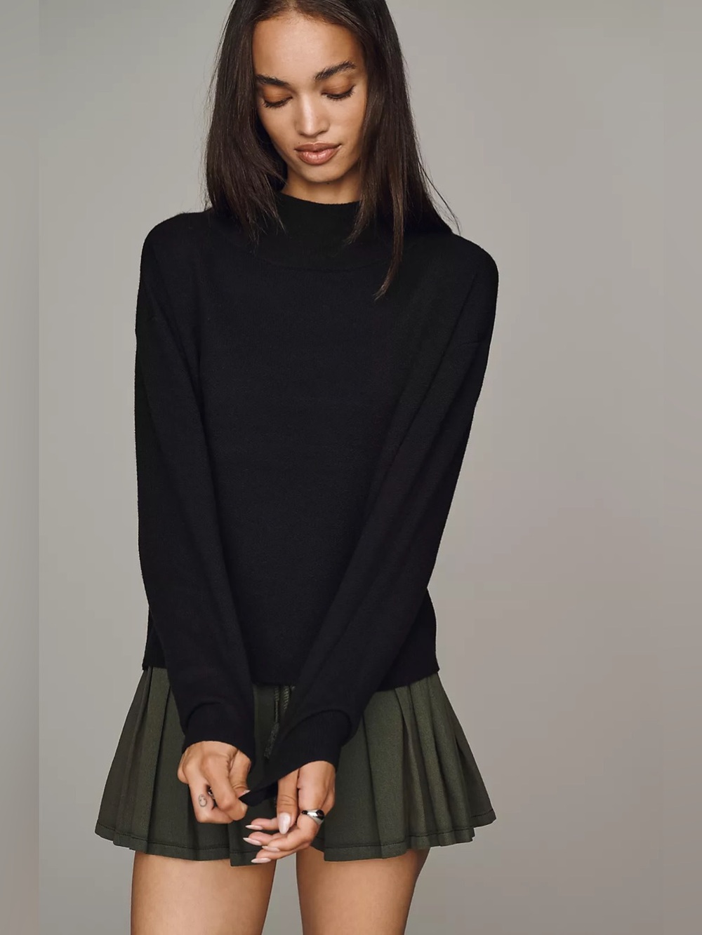 Maeve Carys Mock-Neck Sweater Sz Small